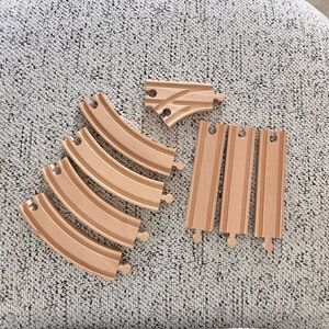 Wooden Train Track Railway Mix Lot Compatible w Thomas & Friends, Brio, IKEA